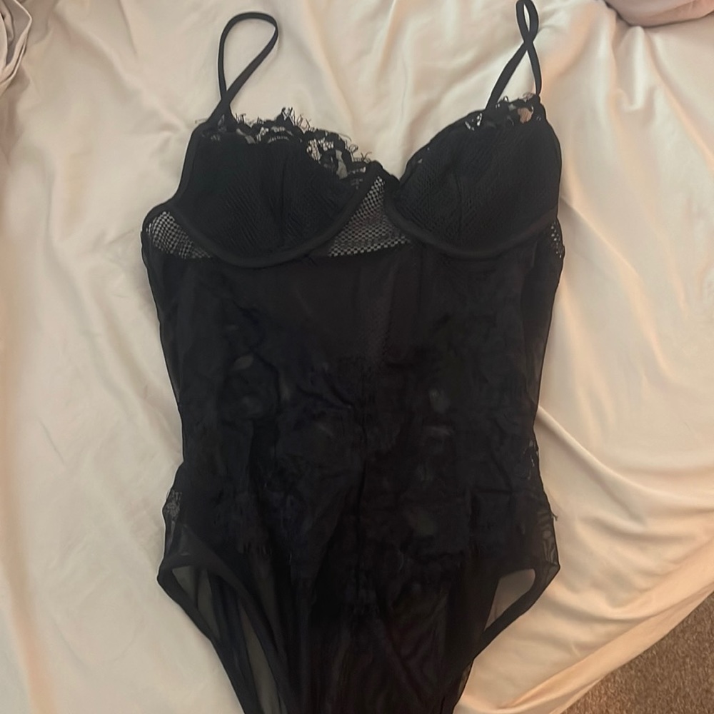 Eyelash Lace/Mesh Bodysuit